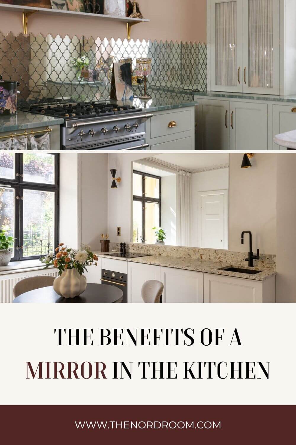 Why Everyone’s Adding Mirrors to Their Kitchens (And You Should Too) 27 kitchens with mirrors nordroom Why Everyone’s Adding Mirrors to Their Kitchens (And You Should Too)