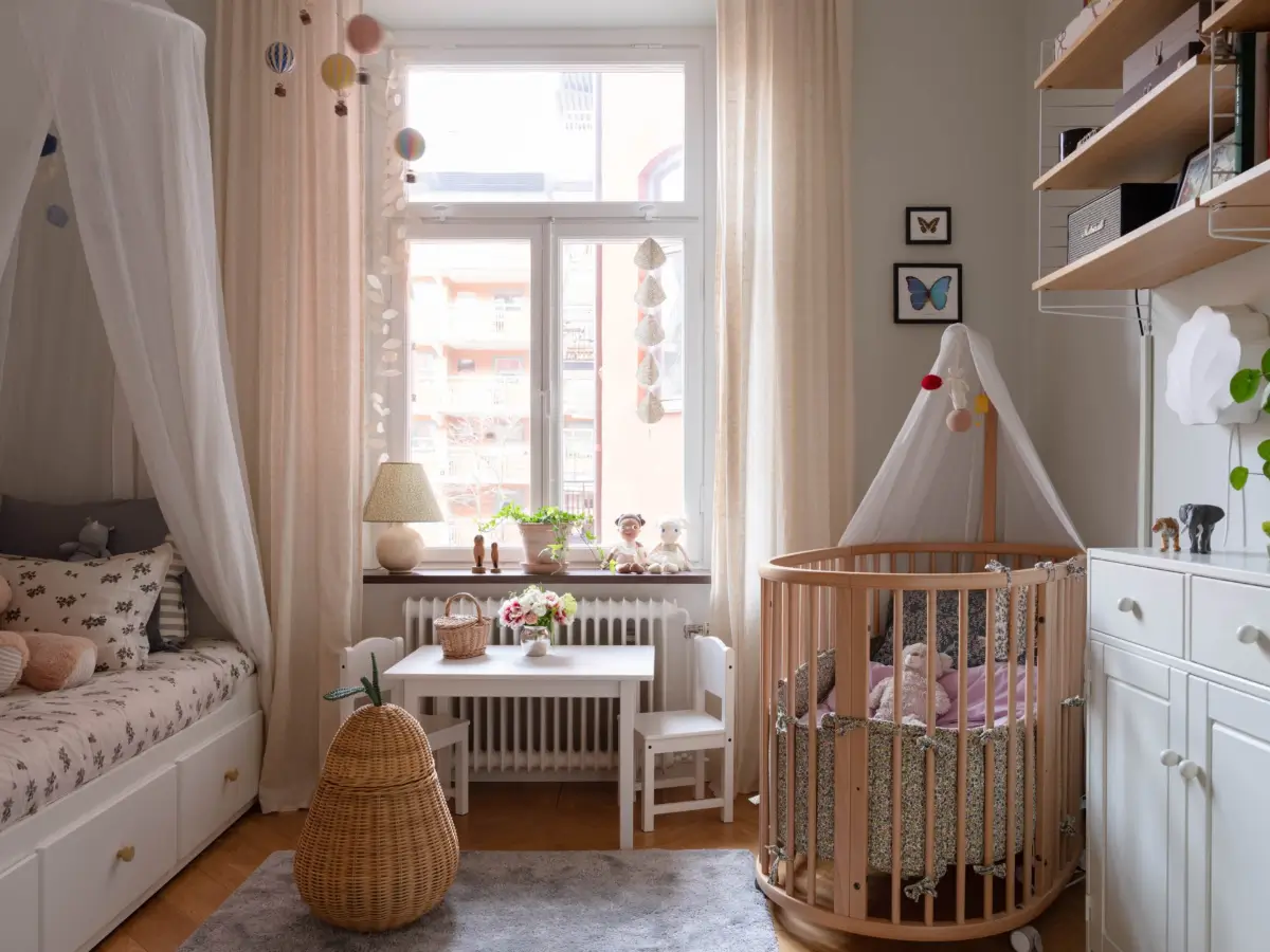 A Light and Spacious Corner Apartment in a 19th-Century Building 27 light gray nursery