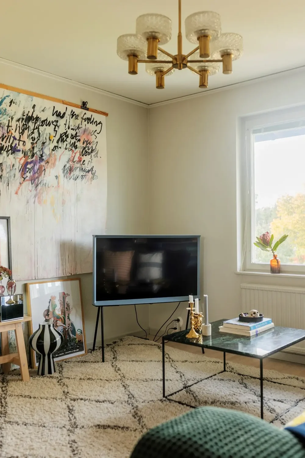 A Charming 1960s Family Home in Stockholm 13 living room