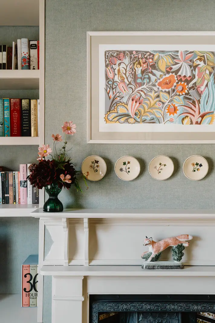 Cozy Interiors in a Restored 19th Century Family Home in Tunbridge Wells 15 living room fireplace detail