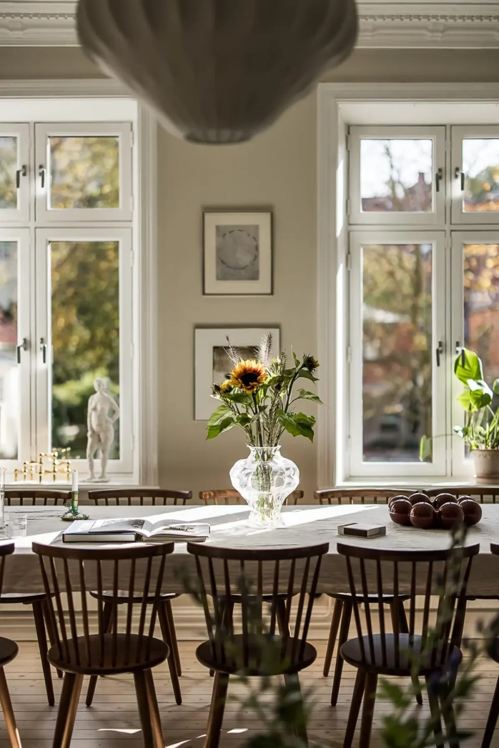 Warm Neutral Tones and Period Features in a Swedish Apartment 9 living room table