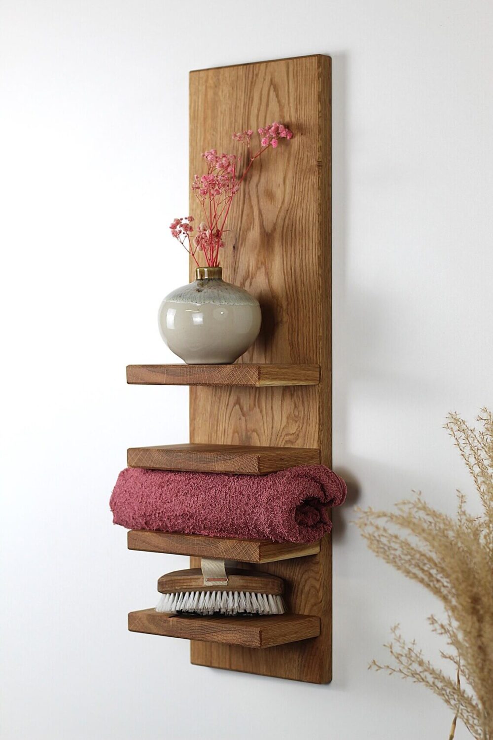 30 Smart Storage Etsy Finds to Transform Your Small Bathroom 16 oak-bathroom-towel-rack-etsy-finds-small-bathroom-nordroom