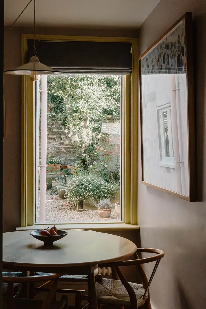 Cozy Interiors in a Restored 19th Century Family Home in Tunbridge Wells 9 picture window yellow frame