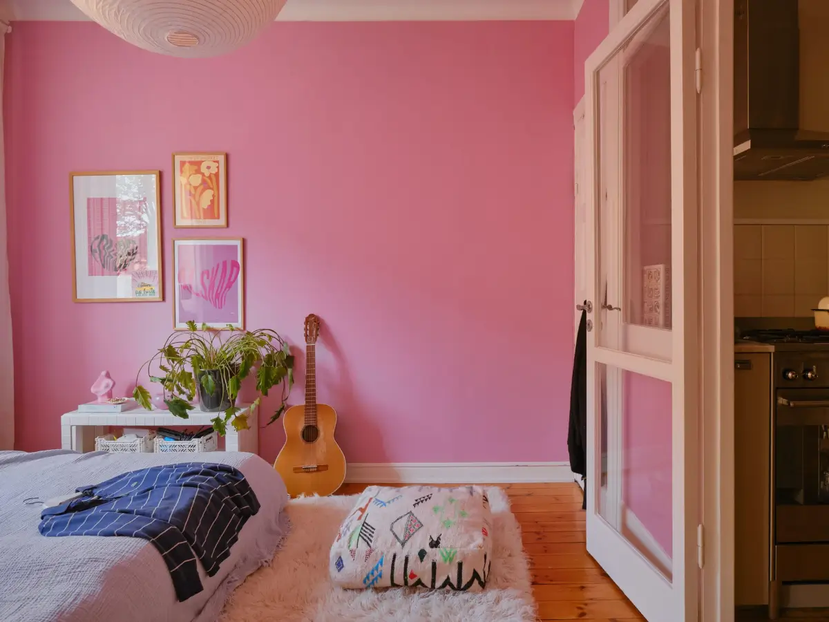 A Light 1930s Apartment with a Bubblegum Pink Bedroom 23 c