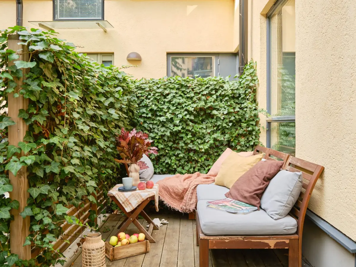 Former Stables Transformed into a Modern, Light House with Plaster Walls 23 private courtyard terrace