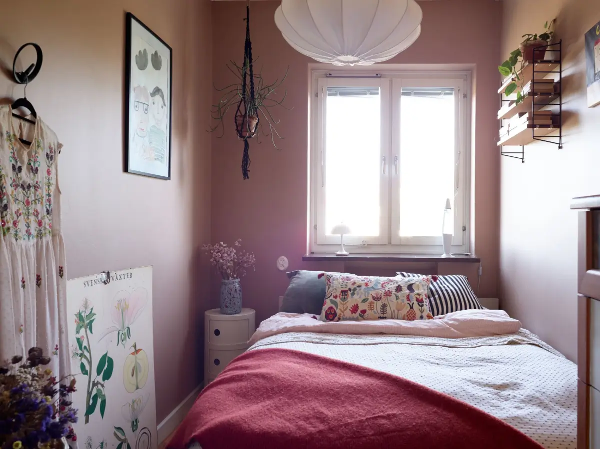 The Top Home Design Trends for 2026: Bold Color, Cozy Corners & Climate-Ready Living 2 small-color-drenched-pink-bedroom-nordroom