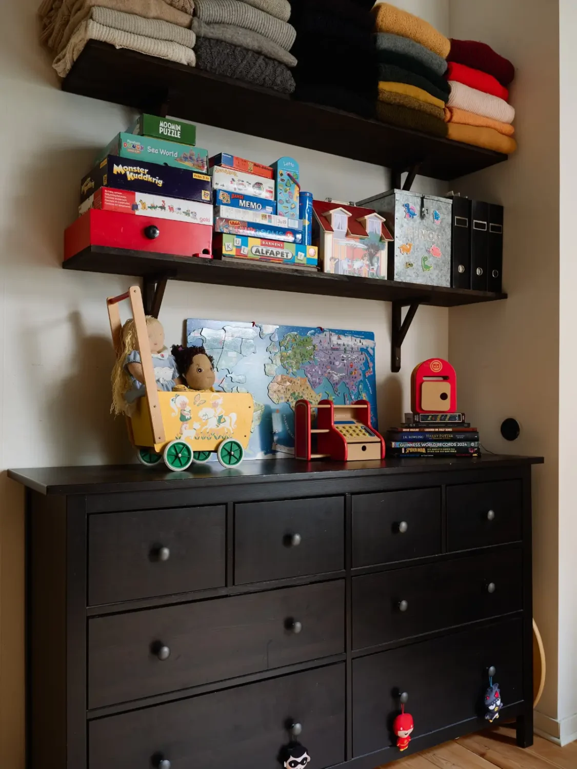 A Well-Planned Family Apartment with Historic Character 24 storage drawers and shelves