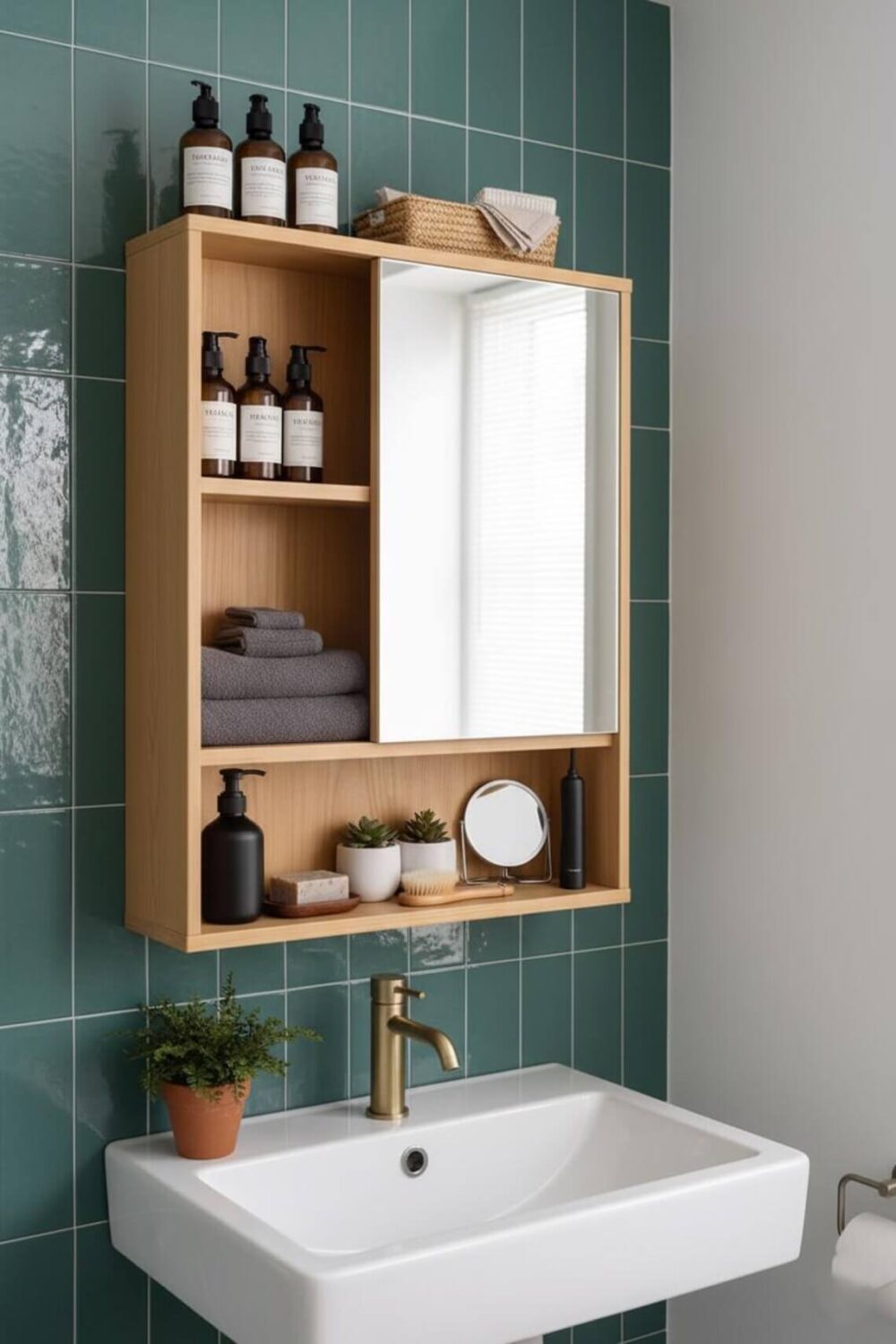 30 Smart Storage Etsy Finds to Transform Your Small Bathroom 2 wall mounted cabinet with mirror nordroom 30 Smart Storage Etsy Finds to Transform Your Small Bathroom