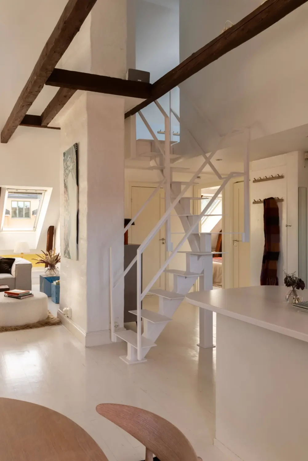A Bright and Open-Plan Attic Apartment with Exposed Beams 23 bright-attic-apartment-stockholm-nordroom4