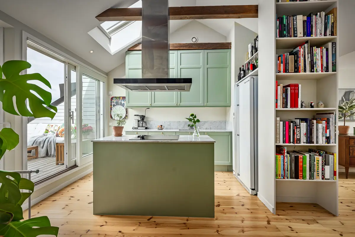 A Bright Duplex Apartment with Exposed Beams and a Roof Terrace 11 duplex-family-apartment-stockholm-nordroom32