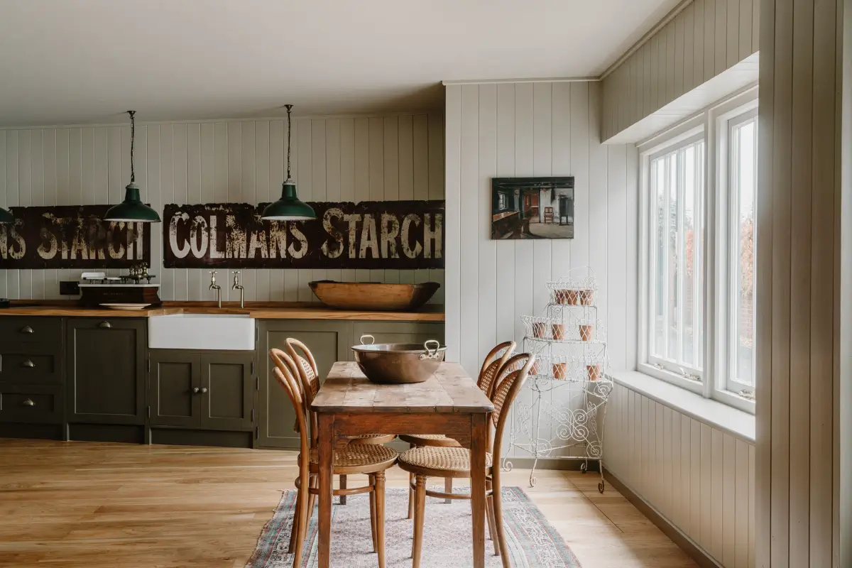 kitchen rustic wooden dining table