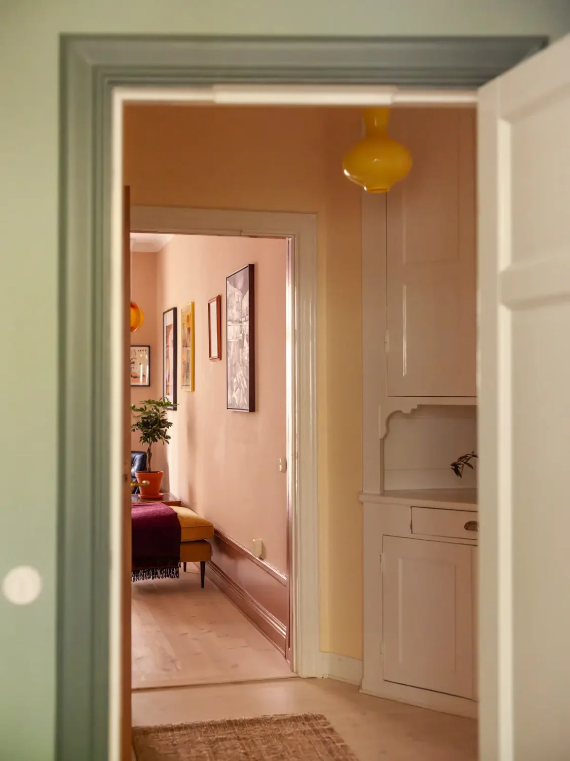 A Charming Color Palette in an Early 20th Century Apartment 27 soft muted colors 1910 stockholm apartment nordroom10 A Charming Color Palette in an Early 20th Century Apartment