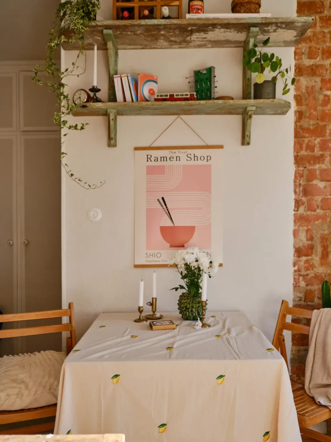 A Small 1930s Apartment with an Exposed Brick Wall 16 tiny-swedish-apartment-exposed-brick-wall-nordroom10