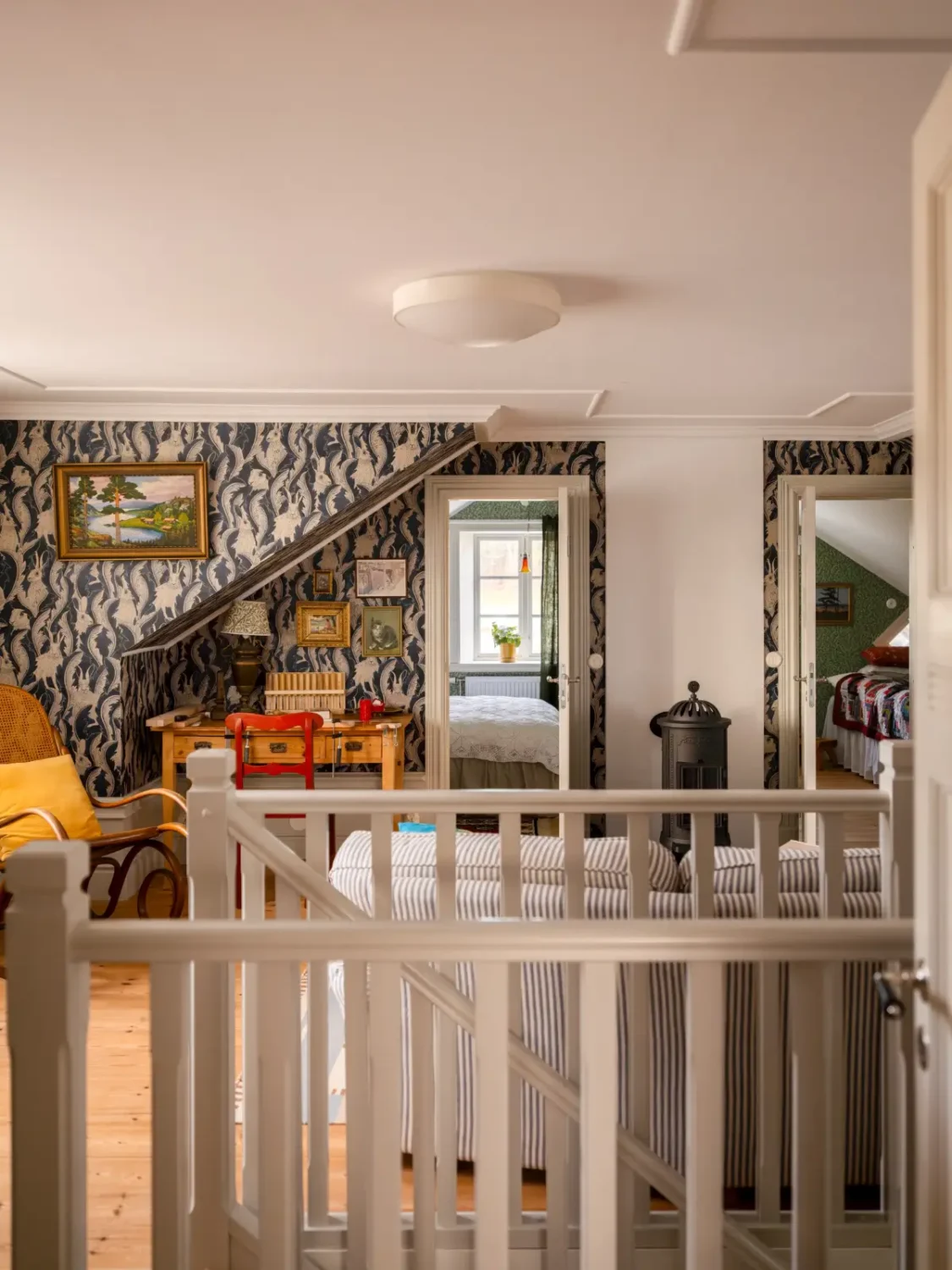 Preserved Details and Wallpapers in a Warm 19th-Century Country Home 37 historic-character-beautiful-renovated-19th-century-country-house-sweden-nordroom