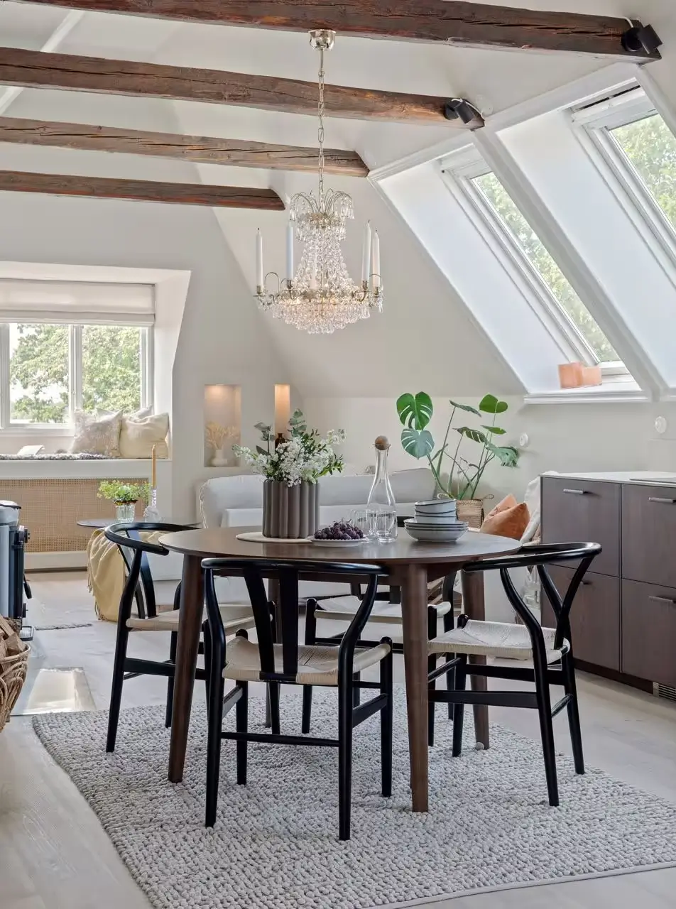 A Light-Filled Attic Apartment with Exposed Beams 5 light-attic-apartment-sweden-nordroom