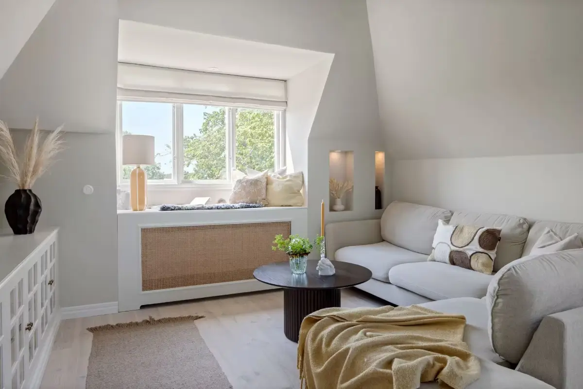 A Light-Filled Attic Apartment with Exposed Beams 9 light-attic-apartment-sweden-nordroom