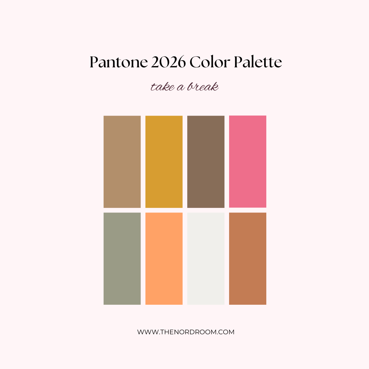 Why Pantone’s “Cloud Dancer” Feels Underwhelming as the 2026 Color of the Year 10 pantone-color-palette-2026-take-a-break-nordroom