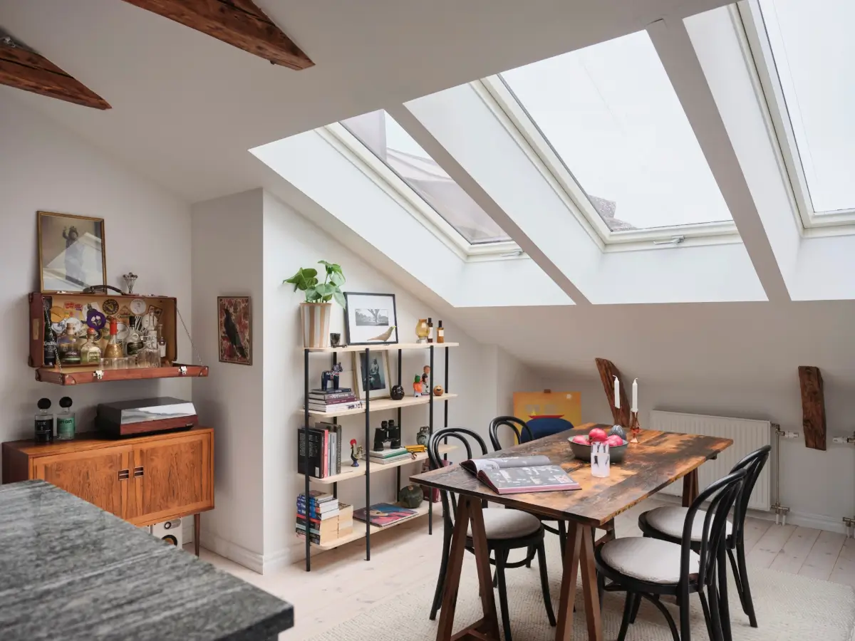 A Modern Attic Apartment with Exposed Beams in a 19th Century Building 12 scandinavian-attic-apartment-wooden-beams-slanted-ceilings-nordroom