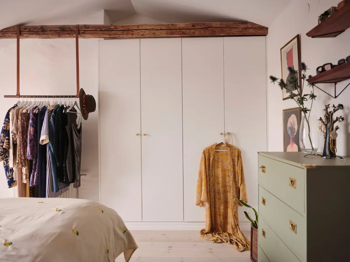 A Modern Attic Apartment with Exposed Beams in a 19th Century Building 18 scandinavian-attic-apartment-wooden-beams-slanted-ceilings-nordroom