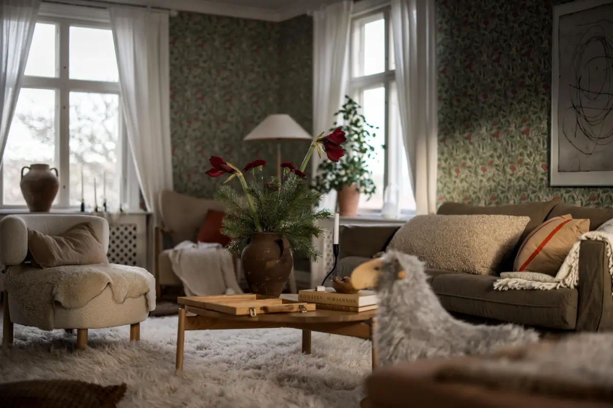 William Morris Wallpapers and Period Features in a Swedish Family Home 7 charm-character-1910-villa-sweden-nordroom