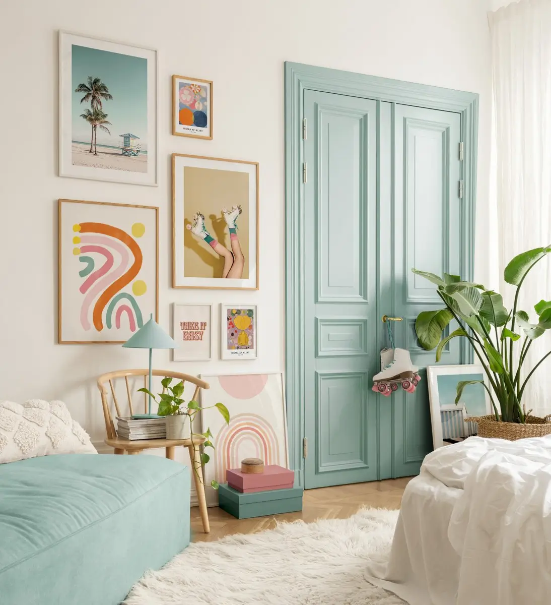 The 2026 Home Decor and Color Trends, According to Pinterest 18 cool-blue-painted-doors-sofa-pinterest-trends-2026-nordroom