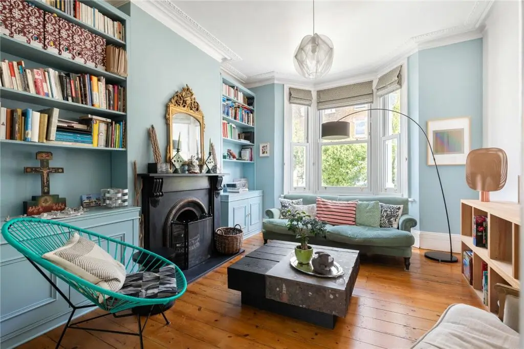 The 2026 Home Decor and Color Trends, According to Pinterest 17 cool-blue-walls-living-room