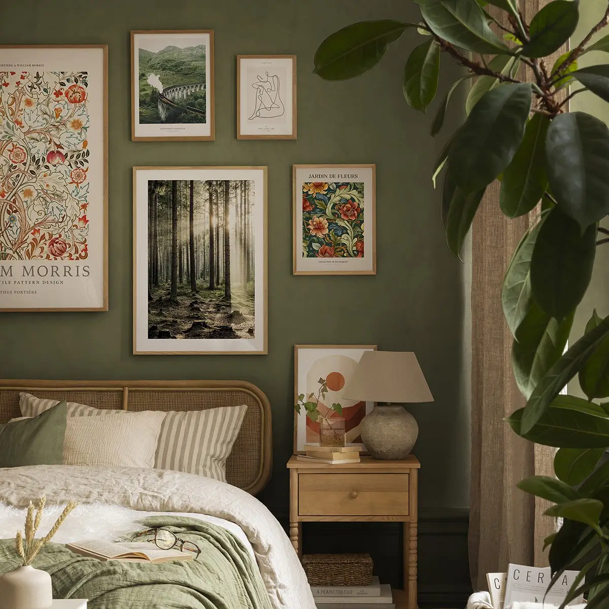 The 2026 Home Decor and Color Trends, According to Pinterest 21 green-bedroom-natural-materials-nordroom