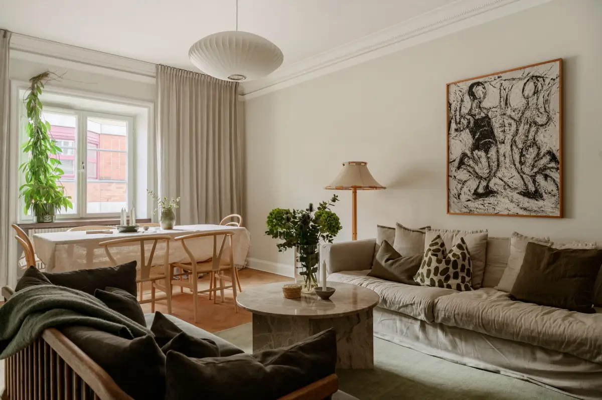 A 1920s Apartment Decorated in Blue and Green Tones 2 green-blue-tones-1920s-apartment-stockholm