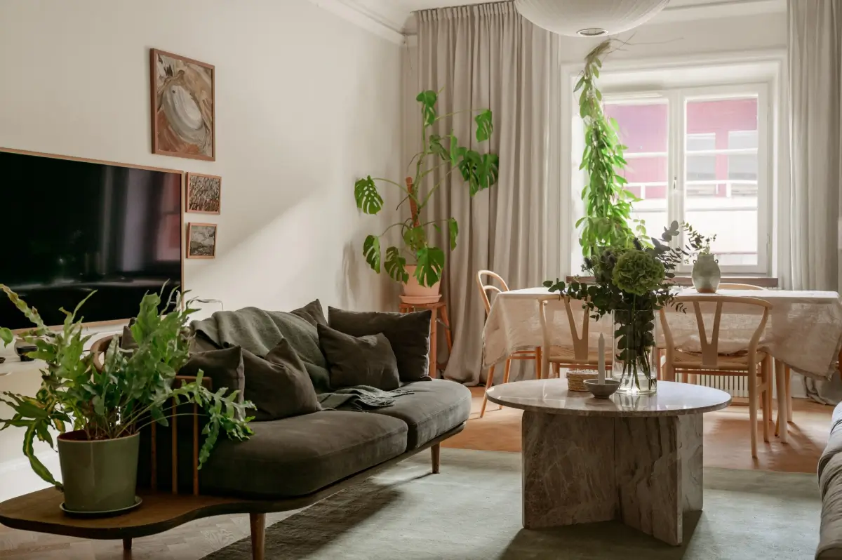 A 1920s Apartment Decorated in Blue and Green Tones 4 green-blue-tones-1920s-apartment-stockholm