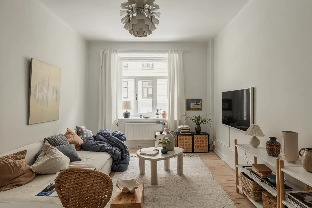 A Narrow Scandinavian Apartment with a Charming Blue Bedroom 13 turn-of-the-century-scandinavian-apartment-nordroom