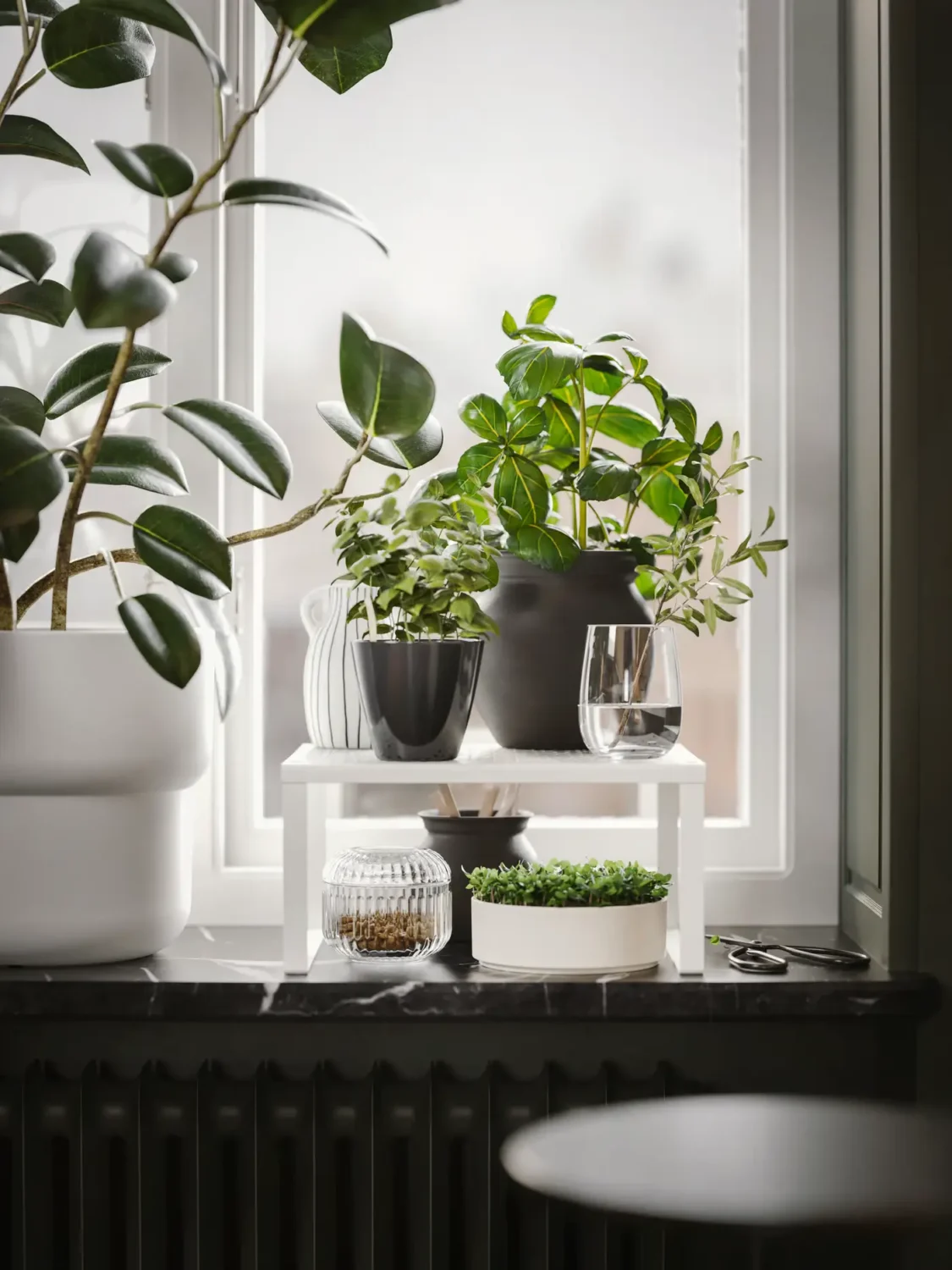 Small Space, Big Style: How to Design a Teeny-Tiny Kitchen That Works 10 window-ledge-storage-idea-tiny-kitchen-inspiration-nordroom