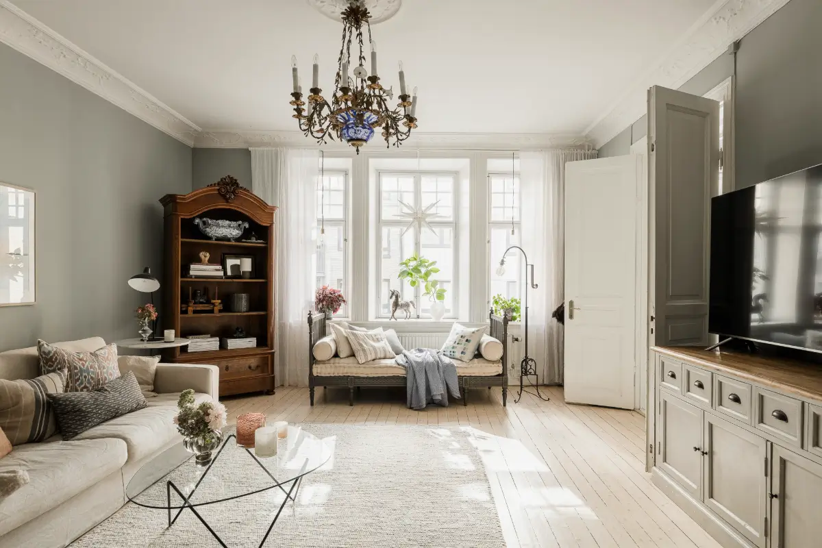 Large Windows, Period Character, and a Charming Kitchen in a Swedish Apartment 1 period-features-thoughtful-updates-scandinavian-apartment-nordroom