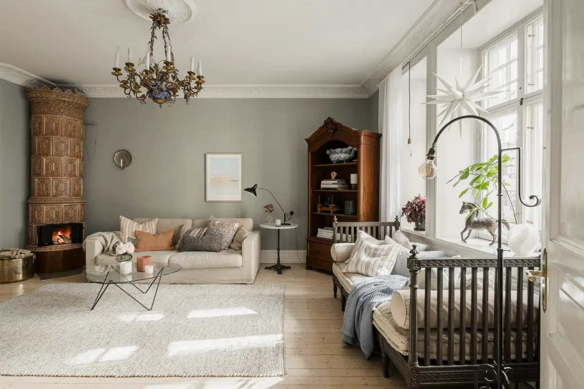 Large Windows, Period Character, and a Charming Kitchen in a Swedish Apartment 3 period-features-thoughtful-updates-scandinavian-apartment-nordroom
