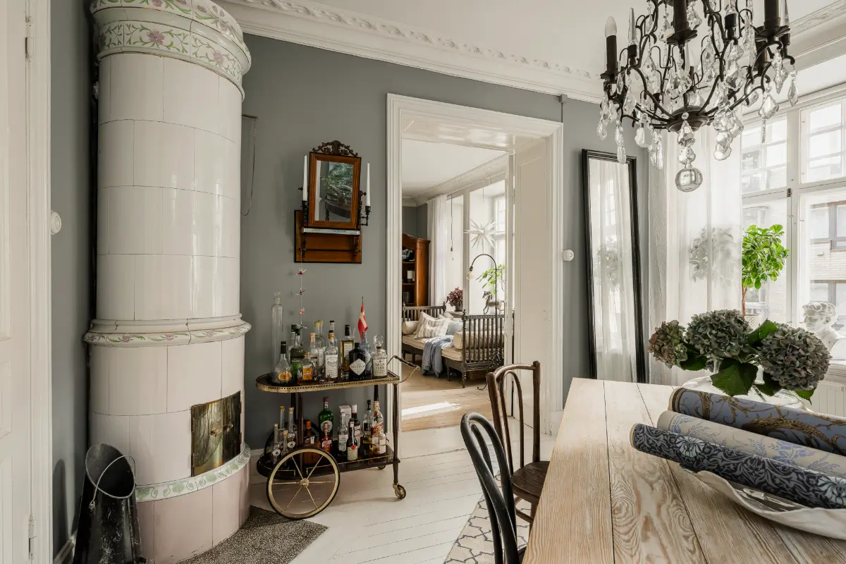 Large Windows, Period Character, and a Charming Kitchen in a Swedish Apartment 28 period-features-thoughtful-updates-scandinavian-apartment-nordroom