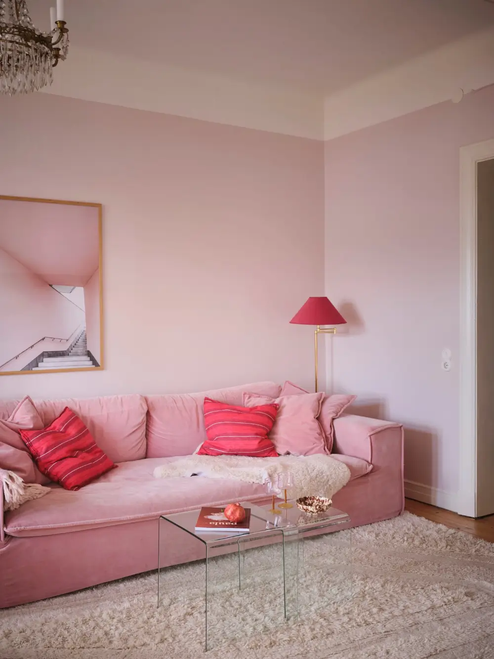 A Pink Living Room in a Top Floor Art Nouveau Apartment 4 pink-living-room-early-20th-century-apartment-nordroom