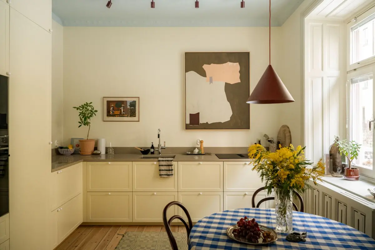 Painted Ceilings and a Light Yellow Kitchen in a Swedish Apartment 11 renovated-late-19th-century-apartment-yellow-kitchen-nordroom
