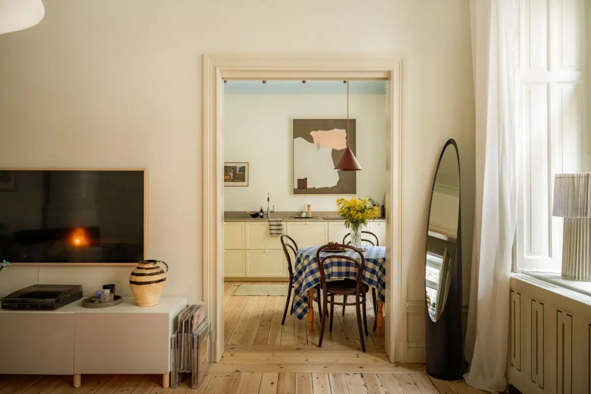 Painted Ceilings and a Light Yellow Kitchen in a Swedish Apartment 9 renovated-late-19th-century-apartment-yellow-kitchen-nordroom
