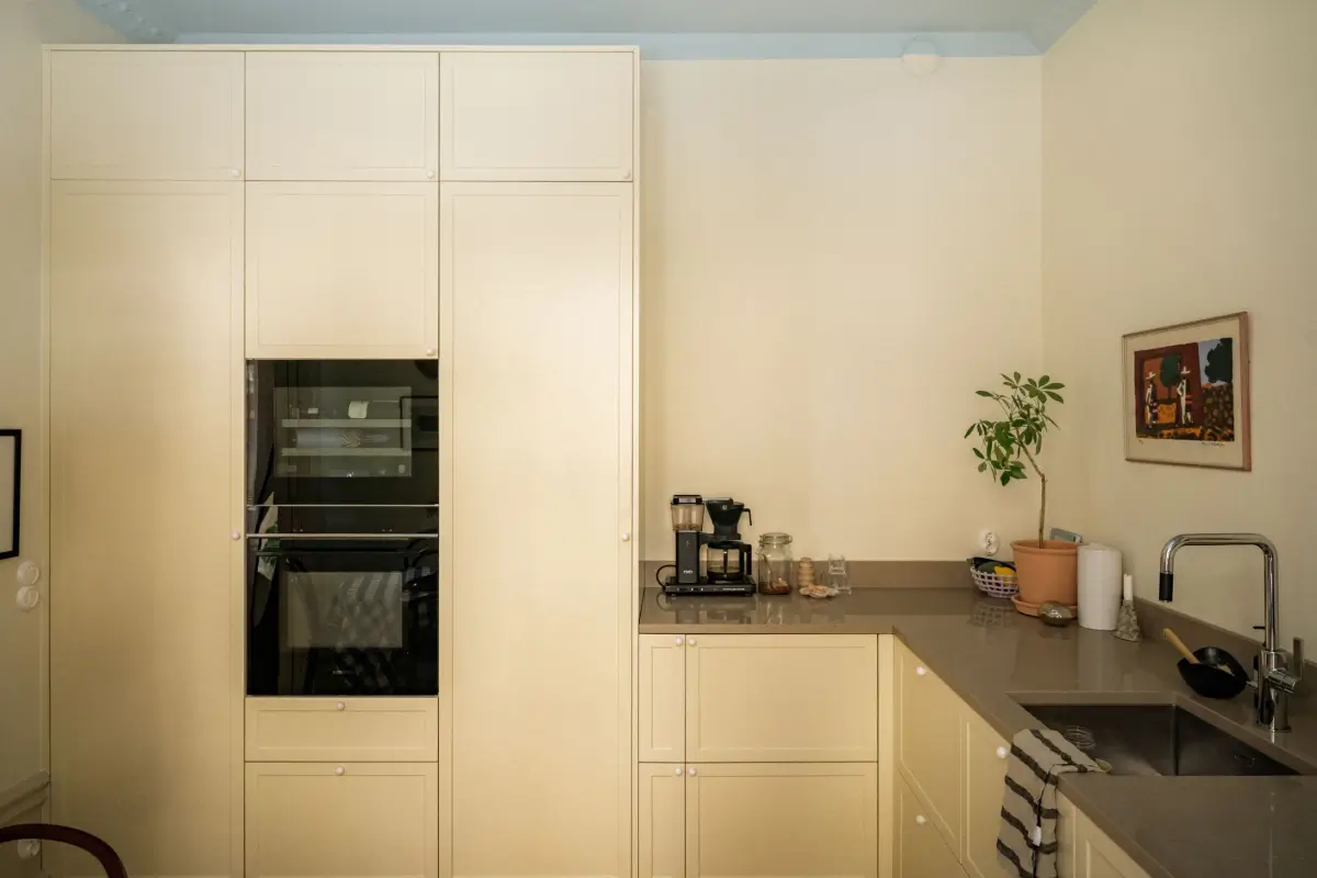 Painted Ceilings and a Light Yellow Kitchen in a Swedish Apartment 15 renovated-late-19th-century-apartment-yellow-kitchen-nordroom