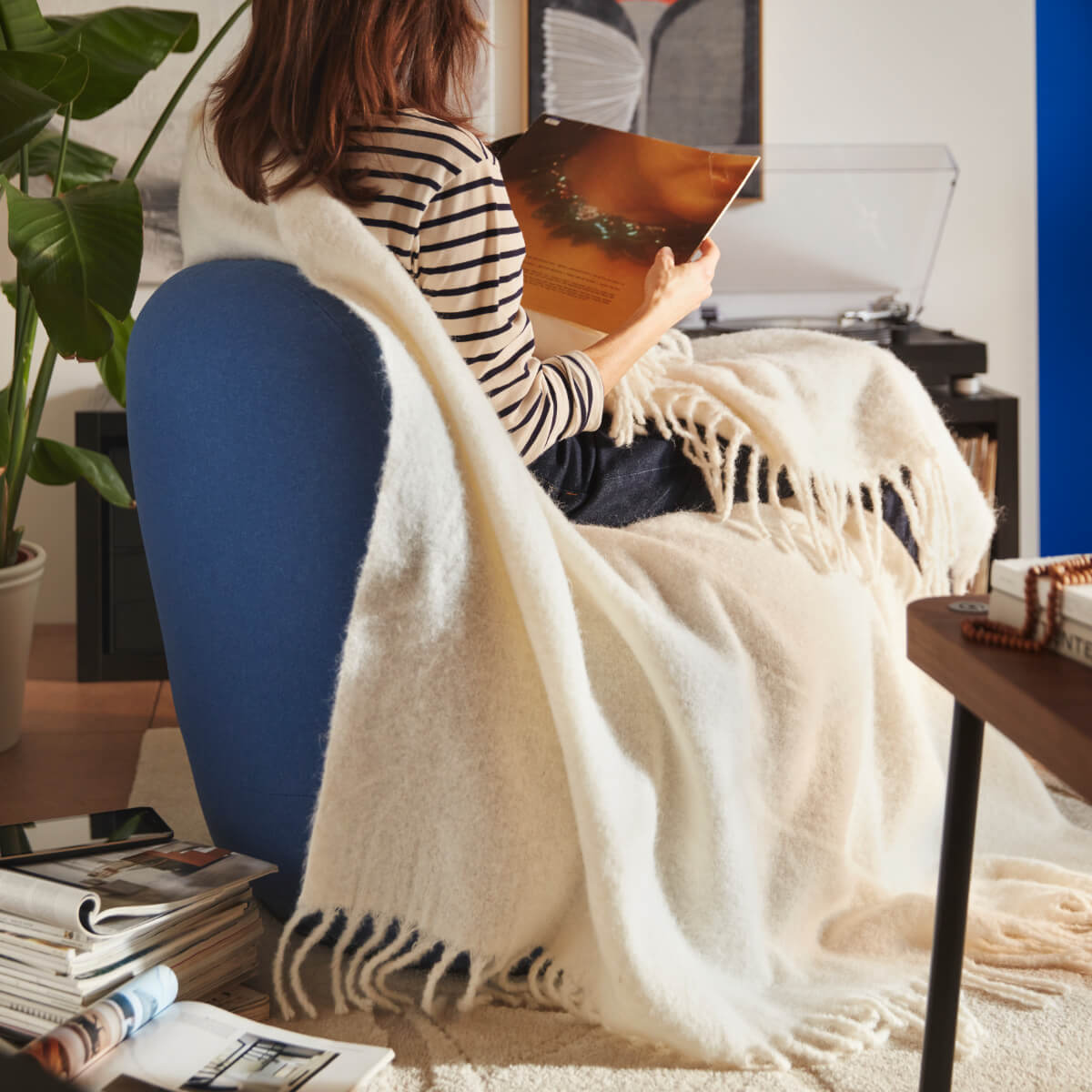 New IKEA Collection April 2026: Mix and Match with New Products 23 IKEA-LILLESATER-blue-chair-with-plaid-nordroom