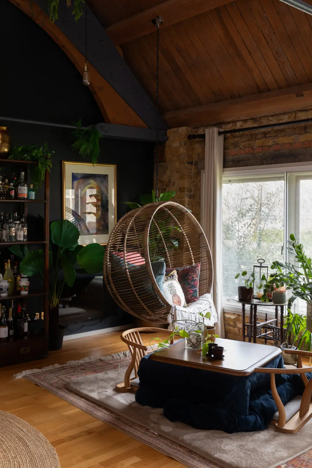 Exposed Brick and Soaring Ceilings in a Unique London Duplex 3 dramatic-london-duplex-exposed-brick-house-of-hackney-wallpapers-nordroom