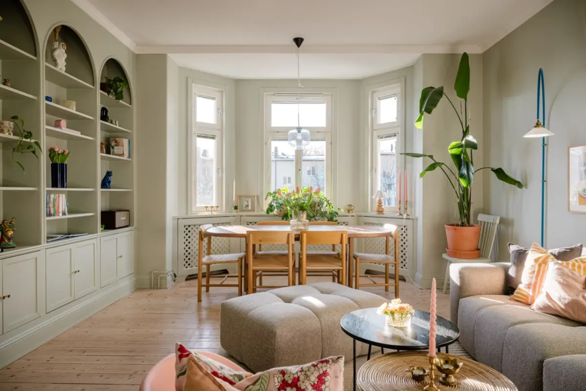 Pink and Green Rooms in a Bright Early 20th-Century Apartment 7 light-filled-swedish-apartment-pink-bedroom-nordroom