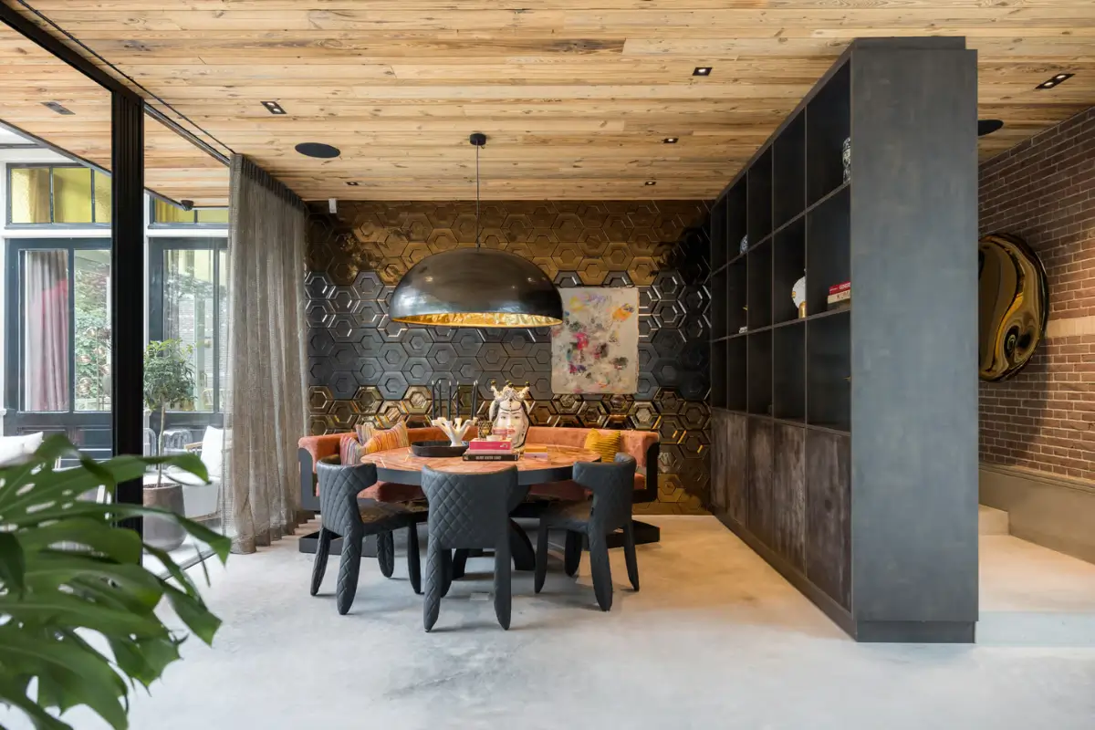 Luxurious Interiors and Natural Materials in A Historic City Villa 9 natural-materials-world-influences-luxurious-home-netherlands