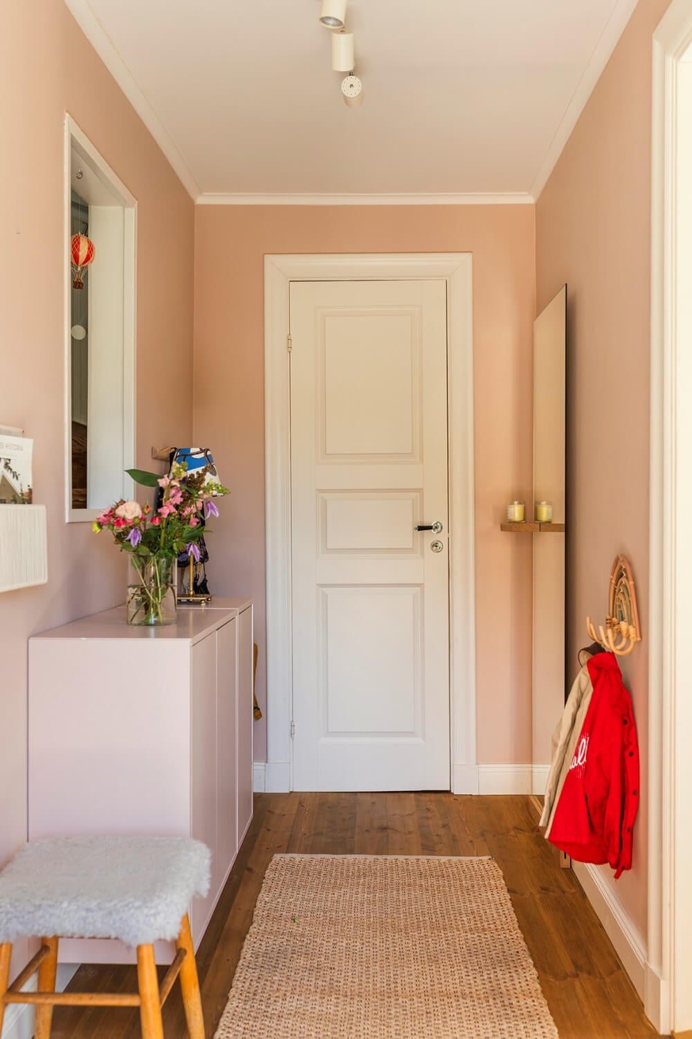 The 2027 Color of the Year Prediction: A Shift Toward More Expressive Colors? 12 pink-hall-wooden-floor-color-of-the-year-2027-nordroom