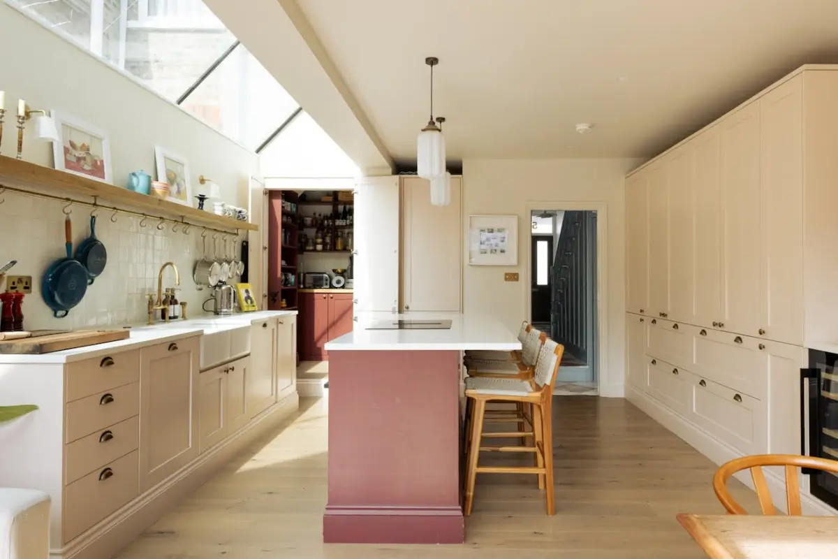 Blue Bespoke Joinery and a Light Pink Kitchen in a Reimagined Victorian Home 10 renovated-victorian-house-light-pink-kitchen-loft-extension-nordroom