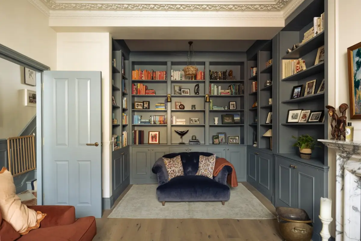 Blue Bespoke Joinery and a Light Pink Kitchen in a Reimagined Victorian Home 5 renovated-victorian-house-light-pink-kitchen-loft-extension-nordroom