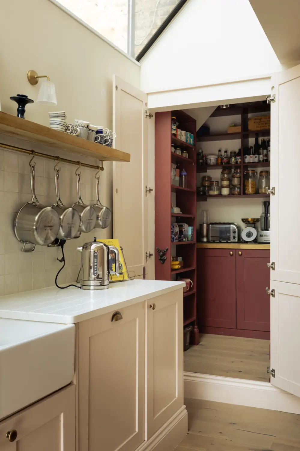 Blue Bespoke Joinery and a Light Pink Kitchen in a Reimagined Victorian Home 14 renovated-victorian-house-light-pink-kitchen-loft-extension-nordroom
