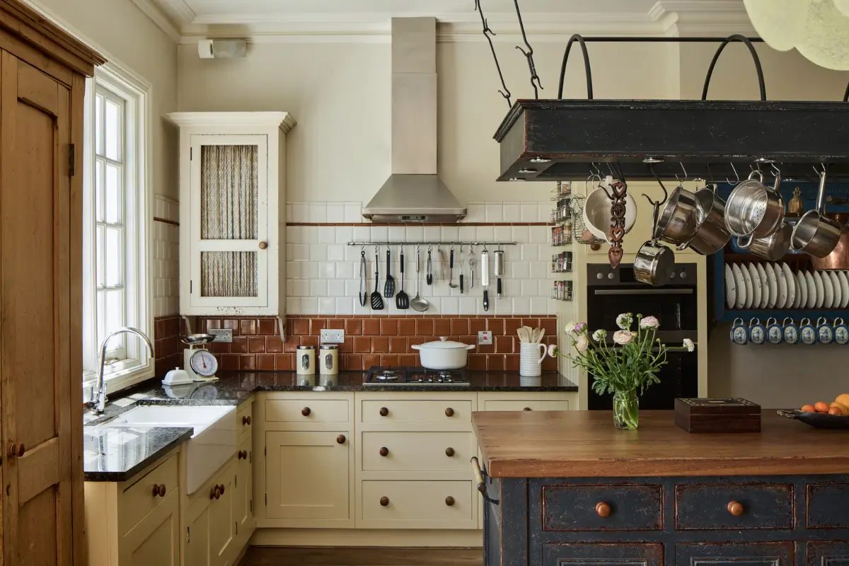 The 2027 Color of the Year Prediction: A Shift Toward More Expressive Colors? 9 rustic-country-kitchen-brown-backsplash-tiles-nordroom