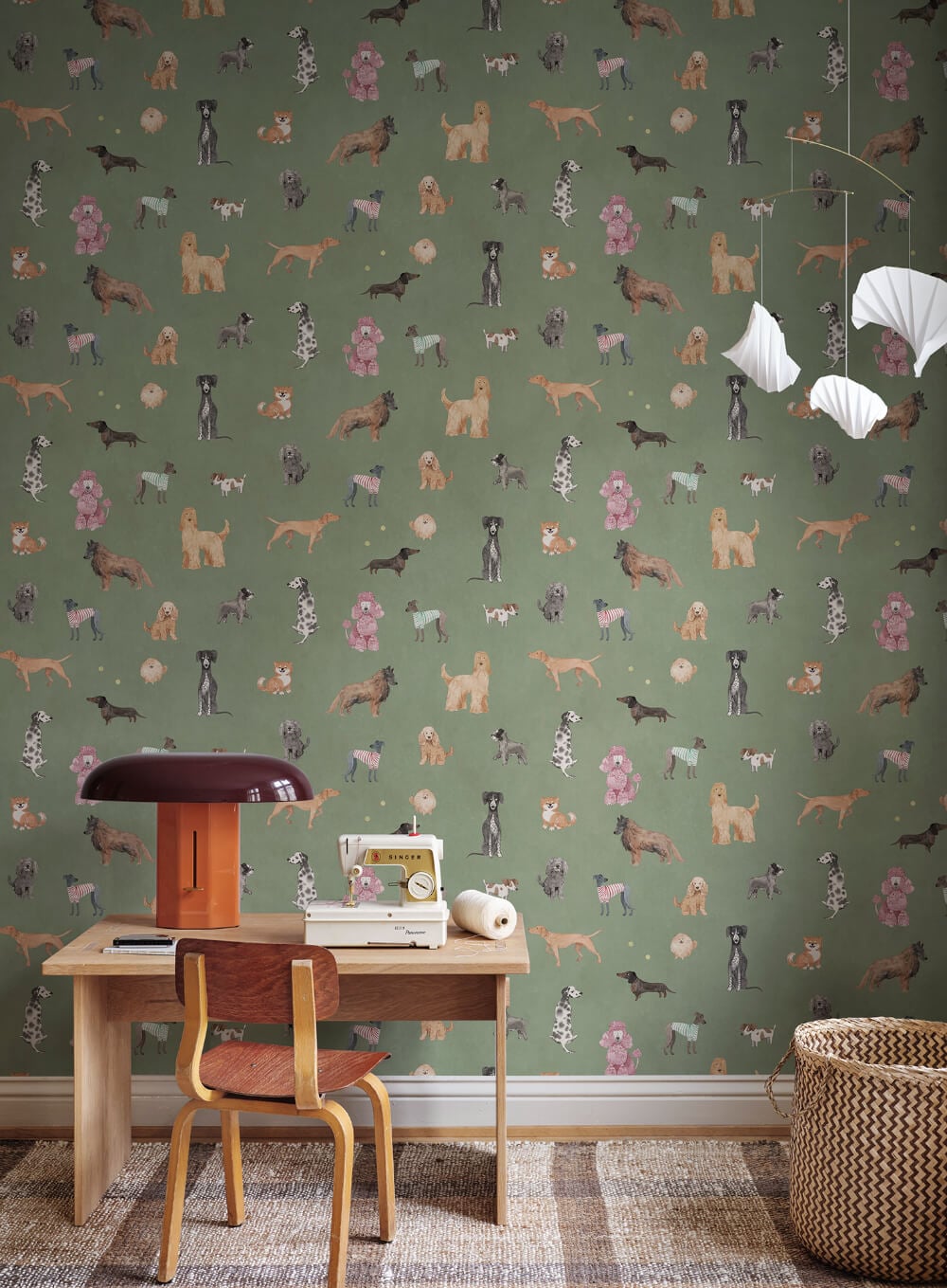 26 Children's Bedrooms Decorated with Animal Wallpaper 19 sanberg-taiga-and-friends-animal-wallpaper-kids-bedroom-nordroom