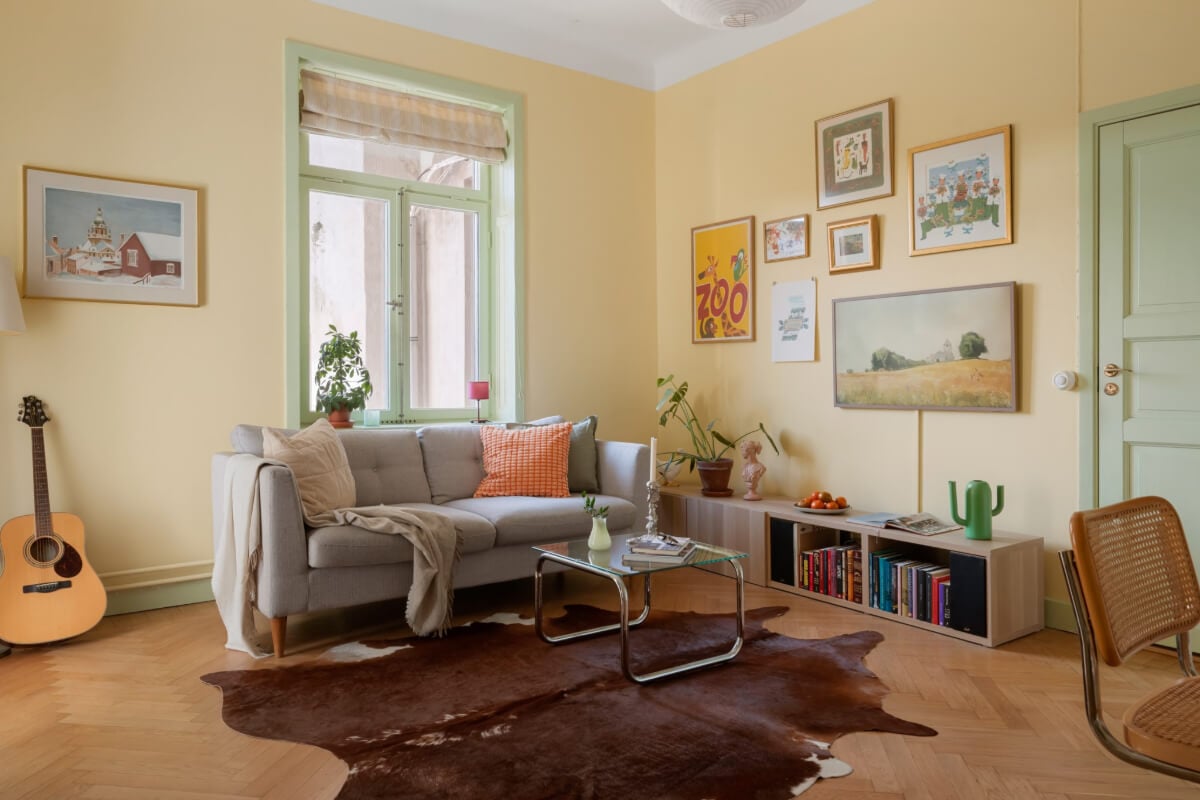 The 2027 Color of the Year Prediction: A Shift Toward More Expressive Colors? 19 soft-yellow-living-room-green-joinery-color-trends-2027-nordroom