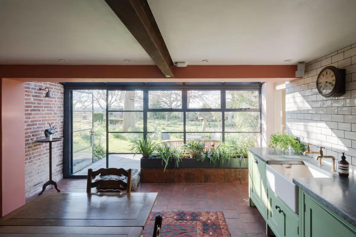 A Mint-Green Kitchen in a 16th-Century English Country House 7 16th-century-country-house-england